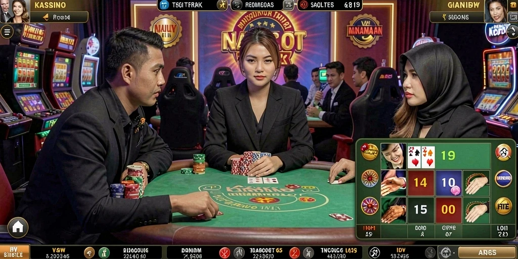 Tangkapan layar menggambarkan interaksi sosial antara pemain.