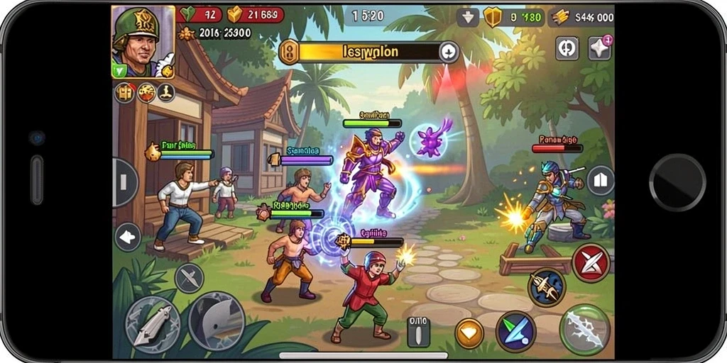 Fitur multiplayer yang memungkinkan bermain bersama teman.