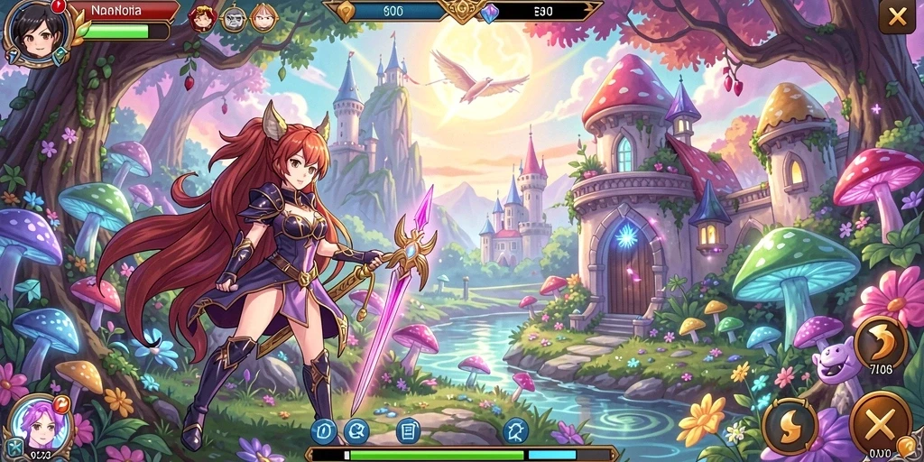 Level game yang penuh warna dan tantangan.