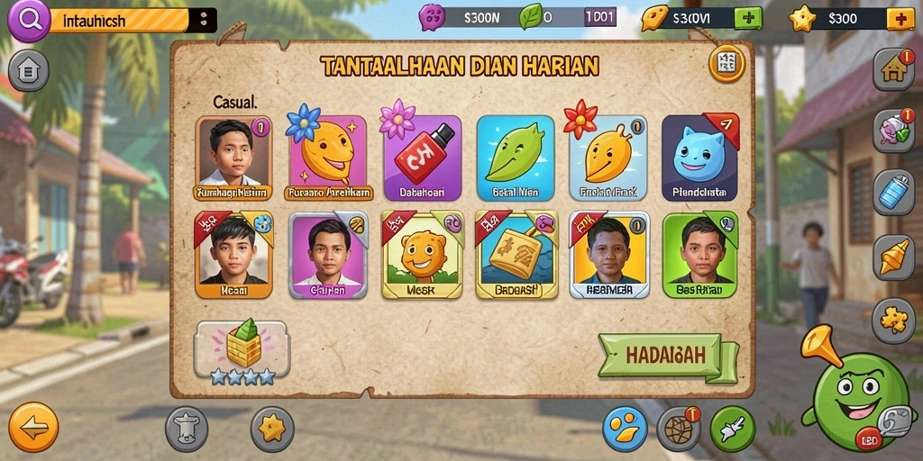 Lihatlah suasana petualangan yang seru dalam game ini.